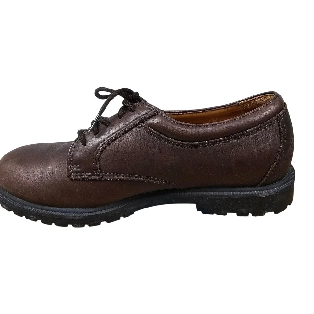 Nautica Mens Brown Leather Lace Up Lug Sole Oxford Shoes Size 8M A01‎ 5-7
